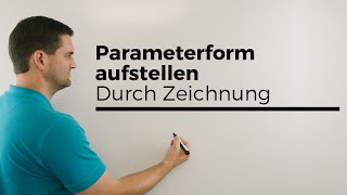 Parameterform aufstellen durch Zeichnung Geradengleichung Vektorgeometrie  Mathe by Daniel Jung [upl. by Medorra]