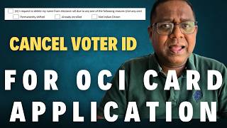 How to surrender India voter ID online for OCI application [upl. by Ahsaekal451]