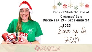 RebsFabStash 12 Days of Christmas Sales INTRO [upl. by Sapphira949]