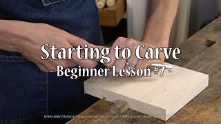 Starting To Carve  Beginner Lesson 7 [upl. by Gav]