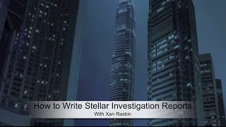 How To Write Investigation Reports [upl. by Raleigh]