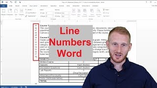 Line Numbers in Microsoft Word [upl. by Dowlen]