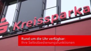 Selbstbedienungsfunktionen bei der Kreissparkasse [upl. by Airotahs]