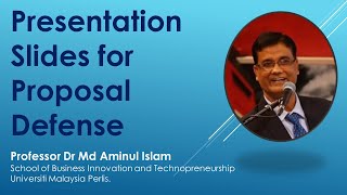 Proposal Defense  Prof Dr Aminul Islam [upl. by Tallou28]