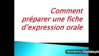 Comment préparer une fiche pédagogique dexpression orale [upl. by Fasta]