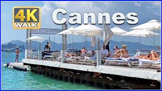 【4K】WALK CANNES France BEACH 4K video Travel vlog [upl. by Shererd462]