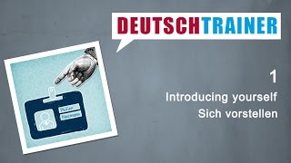 German for beginners A1A2  Deutschtrainer Introducing yourself [upl. by Ardle]