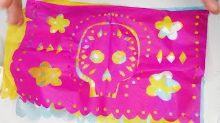 Como hacer papel picado  tutorial [upl. by Sidoon662]