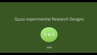 Quasi experimental research designs [upl. by Potter]