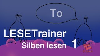 Lesetrainer Silben lesen 1  einfach und langsam [upl. by Vasileior]