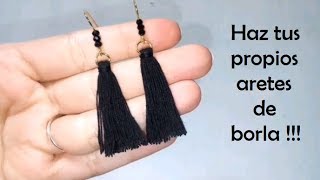 Haz tus propios aretes de borla [upl. by Wesla]