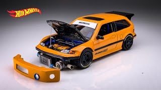 Honda Civic EF Drag FWD FF Hot Wheels Custom [upl. by Costin722]