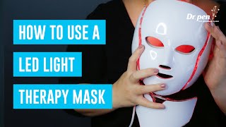 How to Use a LED Light Therapy Mask  Dr Pen Australia  Light Therapy at Home [upl. by Kinemod]