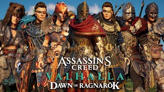 AC VALHALLA  DAWN OF RAGNAROK  ALL ARMOR SET LOCATIONS FULL GUIDE [upl. by Maurine]