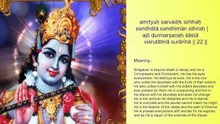 Vishnu Sahasranamam  Version full with Lyrics and Meaning [upl. by Neruat]