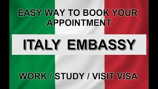 How to Get Italy Embassy Appointment by Email [upl. by Aihcsrop]