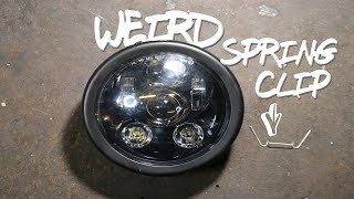 Motorcycle Headlight Bucket Wire Spring Clip How to Install [upl. by Holzman]