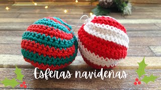 Bolitas navideñas tejidas a crochet paso a paso tutorial [upl. by Nabla]