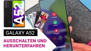 SAMSUNG Galaxy A52  Ausschalten und herunterfahren [upl. by Odnam]