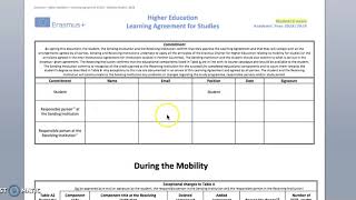 Erasmus  Learning agreement tutorial [upl. by Home498]