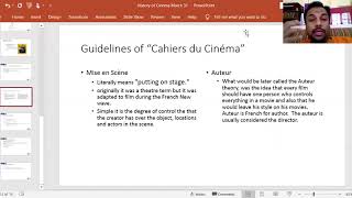 Lecture 5 Cahiers du Cinéma [upl. by Hoeve]