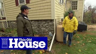 How to Drain Downspout Water Flow Away from a House  This Old House [upl. by Ycak]