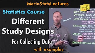 Study Designs Crosssectional Casecontrol Cohort  Statistics Tutorial  MarinStatsLectures [upl. by Lindsley596]