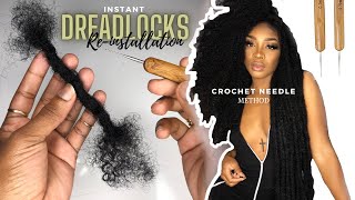 How To Make amp Install INSTANT DREADLOCKS Extensions 2021 Designisme Daily Loc Reinstallation [upl. by Ennairda820]