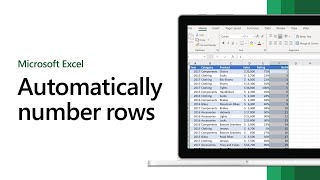 How to automatically number rows in Microsoft Excel [upl. by Lahcar862]