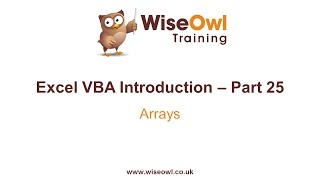 Excel VBA Introduction Part 25  Arrays [upl. by Shaylah155]