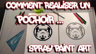 TUTO Comment réaliser un pochoir  SPRAY PAINT ART en français 🎨 [upl. by Anelem606]