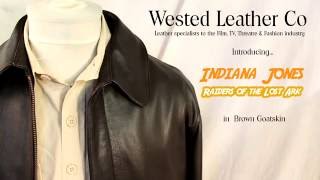 Authentic quotIndiana Jonesquot Raiders of Lost Ark Leather Jacket in Brown Goatskin by Wested Leather [upl. by Yevad571]