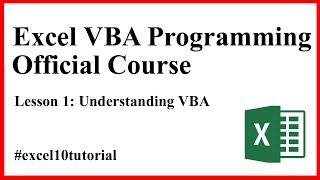 Excel VBA Programming Course Lesson 1Understanding Visual Basic for Application VBA [upl. by Sung]