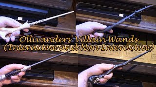 Ollivanders Villain Wands non interactive and interactive at USH [upl. by Sirahs]