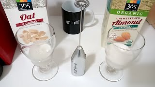 Oat Milk vs Almond Milk part 2 Frothing Test [upl. by Renard]