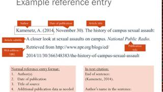 APA Style References  6th Edition [upl. by Elocan]