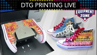 DTG Printing Live HighTop Shoes [upl. by Saberio]