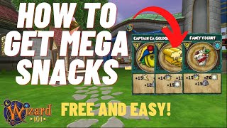 Wizard101 Top 5 BEST Ways to Get Mega Snacks [upl. by Ecnerrot689]