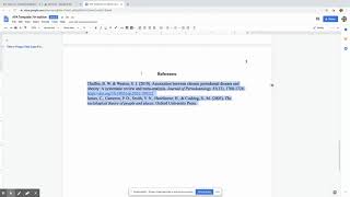 APA References Formatted in Google Docs [upl. by Chouest]