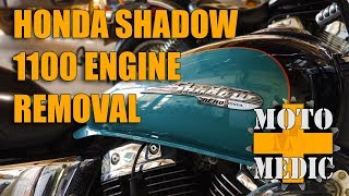 Honda Shadow 1100 Engine Removal [upl. by Past161]