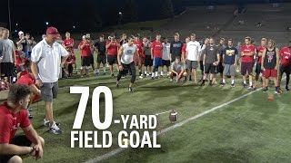 Andrew Baggett  70Yard Field Goal  NFL Draft Eligible Kicker [upl. by Sucrad]