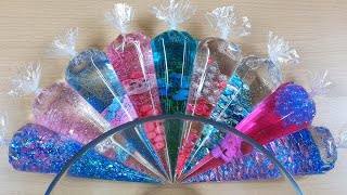 Making Glitter Clear Slime With Piping Bags  Most Satisfying amp Relaxing Slime Videos  ASMR [upl. by Gayler19]