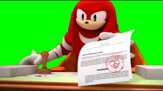 Knuckles Meme Approved Green Screen [upl. by Ayadahs]