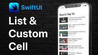 SwiftUI List with Custom Cell amp Passing Data [upl. by Anibas]