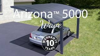 Palram 10x16 Arizona Wave 5000 Metal Carport Kit HG9105 [upl. by Anilys]