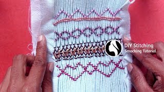 DIY Stitching Tutorial for Beginners  02  Smocking Patterns [upl. by Rowney]