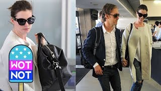 Anne Hathaway and Husband Adam Shulman Stylish at LAX [upl. by Misaq848]