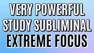 Study Subliminal  Improve Concentration Focus and Memory [upl. by Fiden]