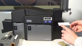 FARGO DTCii Plus  How to clean the card printer using an adhesive card [upl. by Adiel]