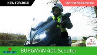 2018 Suzuki Burgman Scooter  Our First Ride and Review [upl. by Nnahaid414]